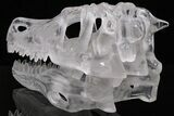 Carved Quartz Crystal Dinosaur Skull - Huge #199462-6